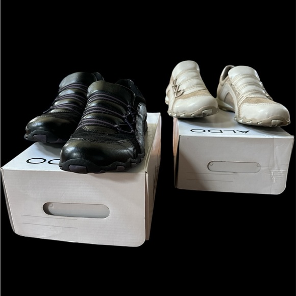 ALDO (2 pairs) slip on sneakers! Gently worn. Comes with boxes - Picture 2 of 4